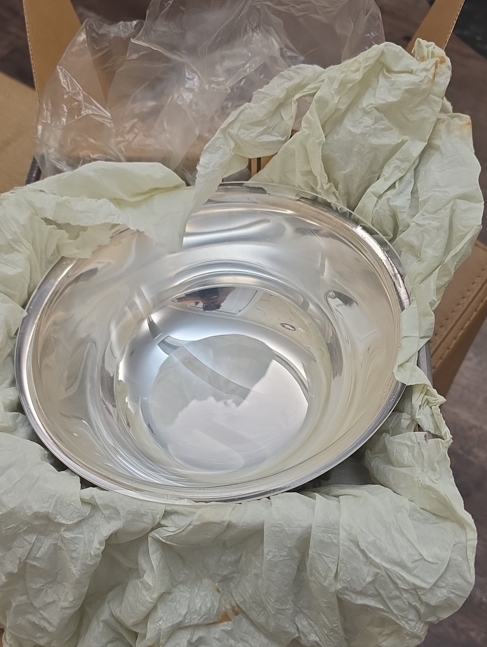 Gorham Silverplate Paul Revere Bowl - Reflective Silver Finish - Picture 4 of 5